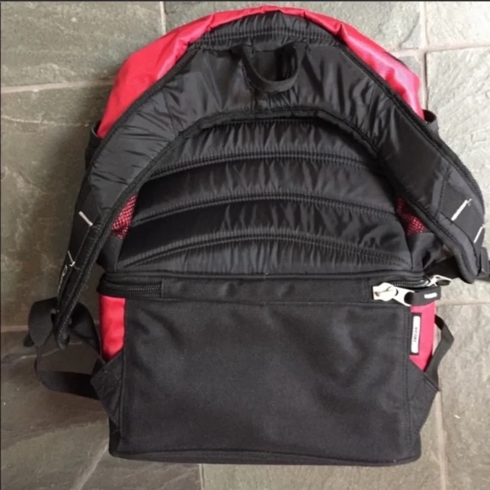 Ogio CSI Miami red and black cooler backpack with multiple compartments